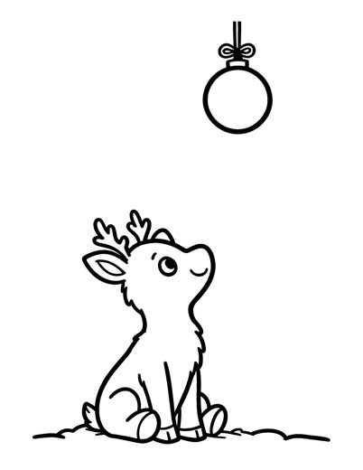 A baby reindeer