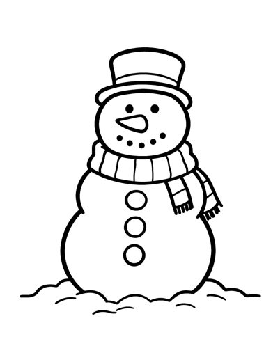 A friendly snowman
