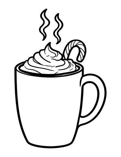 A mug of hot cocoa